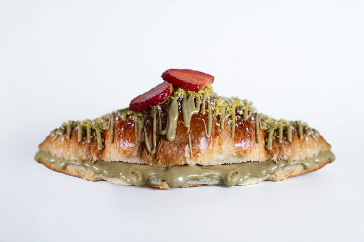 Croissant Erdbeere Pistazie